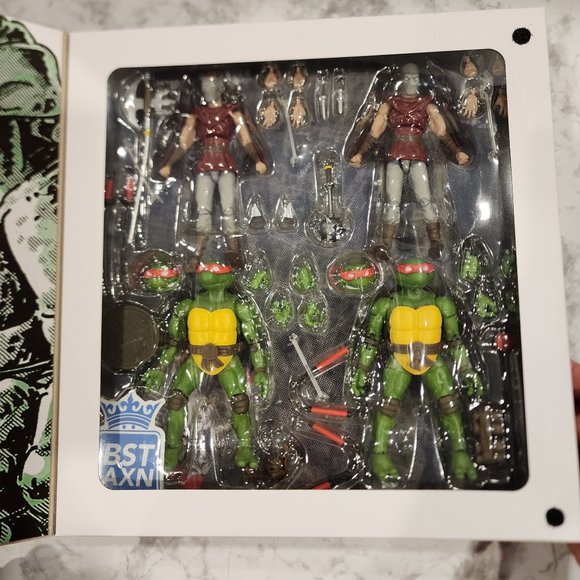 BST AXN TMNT Double 4-Pack Set Shredder Turtles Foot Soldiers PX Exclusive SDCC - Picture 6 of 9